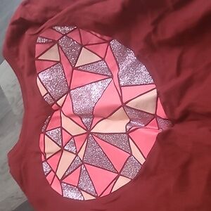 Red Heart Mosaic Design Top